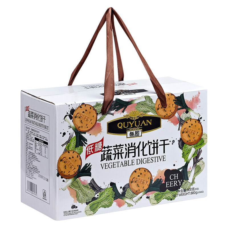 低糖蔬菜消化饼干包装盒设计图片大全 