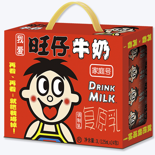 旺仔牛奶包装盒设计作品赏析 